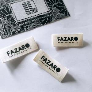Etiqueta tejida de ropa de marca personalizada 100, etiqueta de tela para ropa con logotipo, pliegue final/pliegue central de 2x5cm, alta calidad - Product Image 4