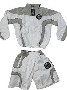 Custom Men's Patchwork Windbreaker Tracksuit Set Reflective Strips Zip Front Custom Logo Lightweight Satin Fabric Quick Dry - Product Image 1