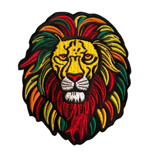 Custom Rastafarian Lion Badge Iron On Patches