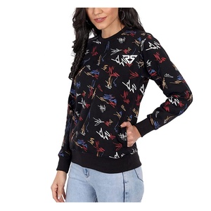 Jersey con logotipo personalizado para mujer, sudadera de manga larga para mujer, Top corto de entrenamiento en blanco, sudaderas por sublimación para mujer - Product Image 1