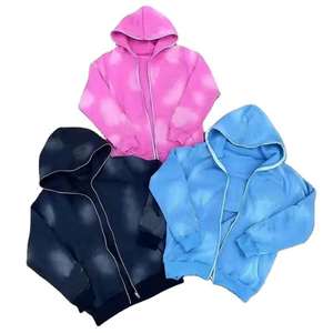 Ensemble de survêtement délavé à l'acide en coton vintage pour hommes personnalisable avec logo personnalisé et daignez pour la saison d'hiver - Product Image 4