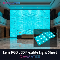 Feuille LED Flexible Superlégère RGBW 14,4W Dimmable UL CE, Panneau Lumineux LED Coloré pour Armoire de Cuisine et Plafond Tendu