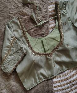 Diseñador Georgette bordado secuencia trabajo listo para usar blusa ropa de boda mujeres cosidas readymade bajo precio al por mayor ropa Surat - Product Image 3