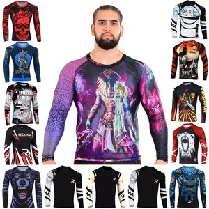 เสื้อออกกำลังกายสำหรับ MMA BJJ โยคะแขนยาวรัดรูปสำหรับผู้ชาย - Product Image 6