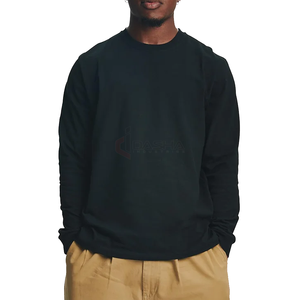 Vente en gros T-shirt unisexe à manches longues et col en O 100% coton/fibre de bambou T-shirt à manches longues décontracté en jersey personnalisé pour hommes - Product Image 4