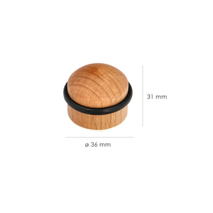 Fermaporta in legno adesivo/a vite, rotondo, rovere chiaro - Product Image 2