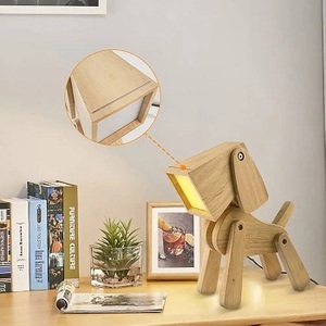 Personnalité créative Unique chien lampe chambre chevet salon canapé décoration lampe en bois par f s international - Product Image 3