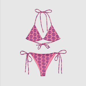 Premium 220 GSM polyester spandex <b>bikini</b> <b>set</b> pastel tie dye wrap panel <b>push</b> <b>up</b> custom sublimation logo Women <b>Bikinis</b> <b>Set</b> - Product Image 2