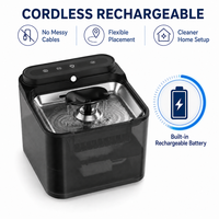 Fontaine à eau intelligente pour animaux de compagnie OEM ODM 3L avec capteur de mouvement, sans fil, rechargeable, en acier inoxydable, distributeur d'eau automatique pour chats, vente en gros