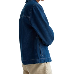 Vestes en jean à prix d'usine pour hommes et poches latérales Vestes en jean à manches longues avec logo personnalisé Vente à chaud - Product Image 5