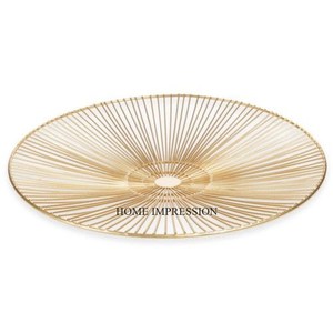 Gold Plated Metal Wire Made Attractive Unique Fancy Designer Fruits and Bread <b>Storage</b> Organization <b>Baskets</b> in Lowest Price - Product Image 4