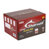 Baterai Alkali Sharxell AAA LR03 1,5V 4pcs Kemasan Kartu Retail untuk Distributor, Toko Kelontong, Mini Market, dan Remote Control