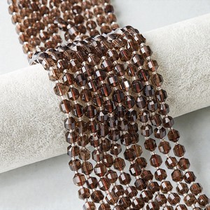 Cuentas de Cuarzo Ahumado Facetadas al por Mayor para la Fabricación de Joyas - Product Image 1