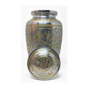 Urne de crémation chrétienne de conception de fleur de vente chaude Urne chrétienne faite à la main écologique Urne chrétienne d'enterrement pour les cendres - Product Image 1