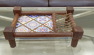 WoodCart Service en bois fait à la main et fabriqué à la main Plateau de 14 pouces de long Plateau en bois robuste Plateaux de service en bois rectangulaires - Product Image 4