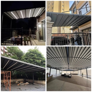 <span class=keywords><strong>Toldo</strong></span> impermeable para exteriores con techo retráctil de aluminio <span class=keywords><strong>Toldo</strong></span> retráctil para jardín motorizado - Product Image 6