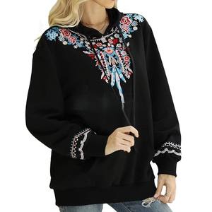 เสื้อฮู้ดปักลายสำหรับผู้หญิงแขนยาวระบายอากาศกันรอยยับเป็นมิตรกับสิ่งแวดล้อมแห้งเร็วน้ำหนักเบาราคาไม่แพงดีไซน์ล่าสุด - Product Image 3