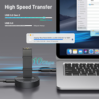 Aluminio nuevo diseño portátil m.2 USB C 10Gbps PCIe NVMe SSD case Dock M2 NGFF SATA estación de acoplamiento