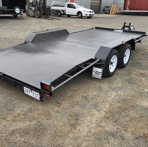 <b>White</b> Aluminum Utility Trailer 7x14ft Flatbed Dual Axle <b>Cargo</b> Trailer with Ramp Max Payload 2001-3000 kg - Product Image 3