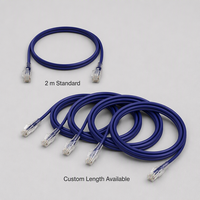 Câble de raccordement Ethernet Cat6A UTP fin RJ45 28AWG 8 conducteurs 2m Longueur personnalisée