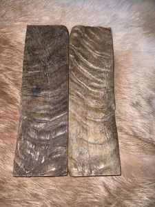 Mango de cuchillo de hoja fija de cuerno de búfalo de agua con escamas rayadas, natural, artesanal, ecológico, de forma cuadrada, en bruto, India CRAFT - Product Image 4