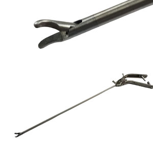 Porte-aiguille laparoscopique manuel professionnel en acier inoxydable argenté, forceps et ciseaux pour chirurgie générale, certifié CE, réutilisable - Product Image 3