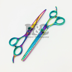 Ciseaux pour animaux Ciseaux pour animaux de compagnie Bleu sans plasma Logo Amincissant Ciseaux de toilettage durables pour animaux de compagnie Ciseaux en acier inoxydable - Product Image 5