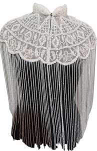 Cape burlesque élégante avec des brins de perles Cape à paillettes pour la tenue de club de fête se fixe au cou Beaux vêtements de festival - Product Image 4