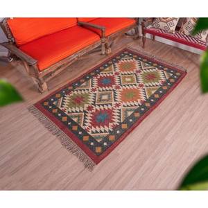 พรมปอกระเจาถักทันสมัยทำด้วยมือพรมปอกระเจาขนสัตว์พรมสานเรียบพรมโบฮีเมียนพรมอินเดีย - Product Image 1