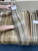 Cabello de trama de calidad estirada doble color de piano de mezcla liso natural, tan sedoso y tan suave 100% cabello vietnamita