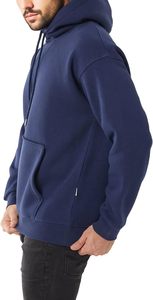 Minimaliste solide motif hommes pull à capuche doux coton polaire sweat chaud hiver décontracté Streetwear plaine teint - Product Image 4