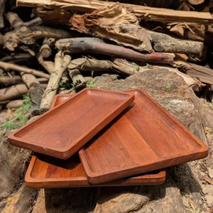 ถาดเสิร์ฟไม้ทำมือสุดหรูพร้อมบล็อกสับสุดหรู Meena - Product Image 1