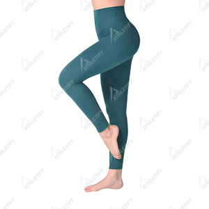 Leggings de yoga à taille élastique, fabrication directe d'usine, leggings de sport pour femmes, taille haute, spandex/polyester, 220g, commande en gros, fabricant OEM - Product Image 2