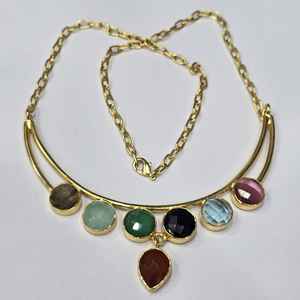 สร้อยคอดีไซเนอร์เงินสเตอร์ลิง925ชุบทองสไตล์วินเทจที่ไม่ซ้ำกันคุณภาพดีเยี่ยมทำด้วยมือประดับมุกตัดอย่างดี - Product Image 2