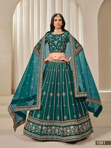 Lehenga Choli de Diseño de Lujo Moderno, Bordado hasta el Suelo, Seda Banarasi, ODM, Personalizado, Precio Económico, Venta al por Mayor - Product Image 3
