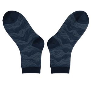 Chaussettes habillées rayées pour hommes, grande taille, en coton peigné de haute qualité, chaussettes mi-mollet, respirantes et décontractées pour hommes - Product Image 4