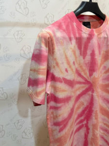 Custom Factory 100% Polyester Loose Without <b>Pockets</b> Hip Hop Tie Dye Short Sleeve Collar <b>Men's</b> Button up Work <b>Shirts</b> - Product Image 3