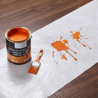 Rouleau de protection auto-adhésif en feutre blanc pour les éclaboussures de peinture et l'entretien des sols pendant les travaux de rénovation
