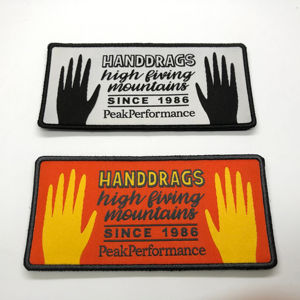 Écusson tissé damassé recyclé personnalisé de haute qualité Écusson de broderie de vêtements haute densité Étiquette de patch de conception de logo moderne - Product Image 6