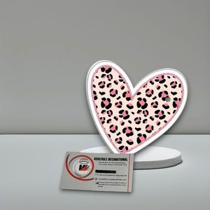 Nouvelle tendance, plaque magnétique en acrylique à motif cœur rose et noir, extension de cils solide, logo personnalisé, outil de beauté papillon - Product Image 2