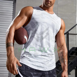 Débardeurs respirants grande taille pour hommes Haut de sport sans manches à séchage rapide avec col rond pour la musculation Coupe ample - Product Image 4