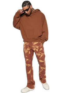 Pantalones acampanados de Hip Hop personalizados, pantalones de chándal holgados de algodón 100% para hombre, pantalones de chándal acampanados de tendencia para hombre - Product Image 2