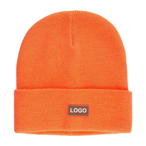Gorro de Invierno de Punto Jacquard de Color Sólido Liso de Alta Calidad Directo de Fábrica, Transpirable, Suave y Antiarrugas - Product Image 1