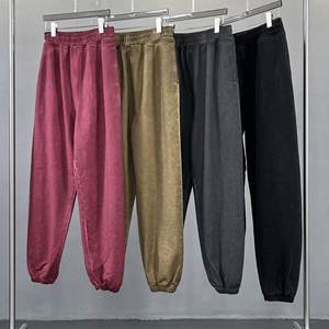 Wholesale No <b>String</b> Heavyweight French Terry Hoodies Double Layer Acid Vintage Distressed Washed Hoodies Set - Product Image 5