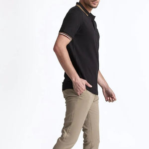 เสื้อยืดโปโลสีทึบสั่งทำเสื้อโปโลผ้าคอตตอนโพลีเอสเตอร์สำหรับพนักงานธุรกิจกอล์ฟ - Product Image 3