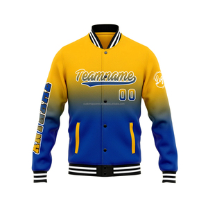 Custom wool blend <b>varsity</b> <b>jacket</b> with leather sleeves for wholesale collegiate teams and retail brands - Product Image 2
