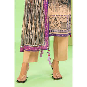 ชุดสูทผ้าฝ้ายลินินพิมพ์ลาย 3 ชิ้นสำหรับผู้หญิง พร้อมผ้าคลุมไหล่ รุ่น WNS-52027 - Product Image 4