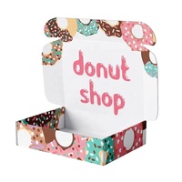 Boîtes en carton ondulé sur mesure OEM, exquises, pour l'expédition de gâteaux, pains, biscuits, desserts, pâtisseries, emballages de beignets