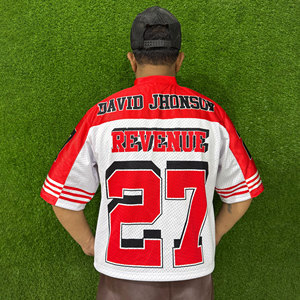 Tops de malla de poliéster para hombre, camiseta Dry-Fit, camiseta de gimnasio deportiva con estampado personalizado, camiseta de rugby, camiseta de baloncesto para hombre - Product Image 3