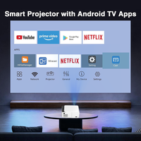 Mini projecteur intelligent T6 Mini avec système Android 13, portable, vidéo LED LCD 4K avec WiFi 2.4G+5G et BT 5.2 pour home cinéma